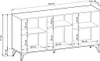 Wohnzimmer-Set Diamond Anbauwand 4-teilig Evoke Oak schwarz Produktbild-Vorschau 6