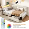 Polsterbett 90x200cm mit RGB LED und USB-C Ladestation, Produktbild-Vorschau 7