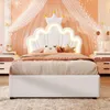 A child's bedroom with a bed, nightstands, and decorative elements. Produktbild-Vorschau