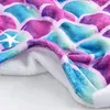 Meerjungfrau Decke Schwanz Kuscheldecke Kinder Mädchen Lila Produktbild-Vorschau 13