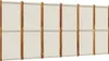 vidaXL 6-tlg. Paravent Hellgrau 420x180 cm Produktbild-Vorschau 1