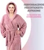 Accappatoio da donna rosa taglia XL – soffice, extra lungo, Anteprima dell’immagine prodotto 7