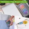 SUKUOS Tablettenbox 7 Tage Morgens Abends, Pillendose Rund, Produktbild-Vorschau 7