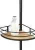 A close-up of a corner shelf with a bottle of liquid on it. Produktbild-Vorschau