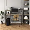 Schreibtisch Vicco Fyrk Eiche rustikal 120 x 40 cm, Model Produktbild-Vorschau 4