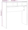 vidaXL Konzolový stolík Grey Sonoma 78x30x80 cm Drevo Náhľad obrázku produktu 7