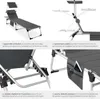 Chaise longue en aluminium Lorella, rembourrée et pliable - Voir les images du produit 5