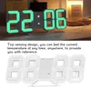 3D LED nástěnné hodiny Minimalistický bílý rám Digitální Náhled obrázku produktu 5
