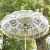 Sonnenschirm Bali Schirm 180 cm Weiß, Gold Bemalung Produktbild-Vorschau 5