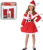 Costume da Babbo Natale per bambina rosso-bianco-nero 7-9 Anteprima dell’immagine prodotto 2