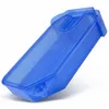 A blue plastic oil container with a lid, shown at an angle against a patterned background. Produktbild-Vorschau