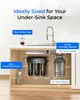 An under-sink water filter system is shown with various items to illustrate its size. Anteprima dell’immagine prodotto