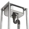 Underside view of a stainless steel sink with plumbing. Produktbild-Vorschau