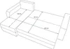 Ecksofa mit Armlehnen HORTENZIE – Grau/Schwarz Produktbild-Vorschau 5