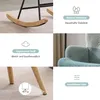 Sillón mecedora Merax con tapicería de bouclé y reposapiés, Vista previa de la imagen del producto 11