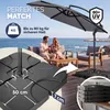 CASARIA® Ampelschirm 350 cm Komplettset inkl. 4 Gewichte & Produktbild-Vorschau 2