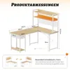 Schreibtisch mit Lochwand 135 x 90 cm Eckschreibtisch mit Produktbild-Vorschau 2