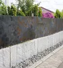 Zaunbanner Betonwand Grau Blau Sichtschutz Garten Zaun Produktbild-Vorschau 2