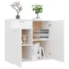 vidaXL Sideboard Blanc 80x36x75 cm Bois composite Voir les images du produit 4