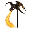 Solar Gartenfigur Drache mit LED-Flammenlicht, Gothic Produktbild-Vorschau 1