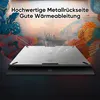 A graphic tablet is shown from a low angle, with a colorful, abstract background. Text overlays highlight product features. Anteprima dell’immagine prodotto