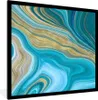 MuchoWow® MuchoWow® Gerahmtes Poster Marmor - Wellen - Gold Produktbild-Vorschau 1