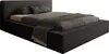 A modern, upholstered bed with a ribbed headboard and frame, shown against a white background. Voir les images du produit