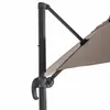 Parasol déporté 2x3 m et 4 dalles à remplir aluminium taupe Voir les images du produit 5