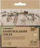 The image shows the packaging of an advent calendar with wooden numbers. Anteprima dell’immagine prodotto