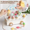 Cucina da gioco in legno per bambini, gelateria, accessori Anteprima dell’immagine prodotto 7