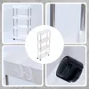 Rollregal 4 Ebenen Mit Haken – Schmale Küchen Und Bad Regal Produktbild-Vorschau 6