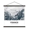 MuchoWow® Textilposter Frankreich - Alpen - Schnee 120x120 Produktbild-Vorschau 1