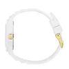 A side view of a white Ice Watch with a gold clasp. Voir les images du produit