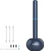 A blue electronic ear cleaning device with a camera and accessories on a white background. Produktbild-Vorschau