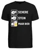 Schere Stein Paar Bier Lustig Spruch Party Bierliebhaber Produktbild-Vorschau 2