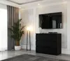 STIV Möbel | Kommode Schwarz Matt 80x33,5x71,5 cm | 3 Produktbild-Vorschau 6