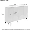 MODFU Kommode Sideboard mit 4 Türen, Multifunktionales Produktbild-Vorschau 7