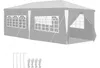 A grey tent with windows and accessories shown below. Produktbild-Vorschau