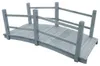 vidaXL Zahradní most šedý 140x60x56 cm Masivní jedlové Náhled obrázku produktu 4