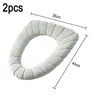 A light gray toilet seat cover is shown on a white background with dimensions indicated. Produktbild-Vorschau