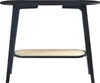 A dark table with a woven shelf underneath. Anteprima dell’immagine prodotto