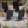 CASARIA® Gartenstühle 4er Set Hochlehner Klappbar 8-Fach Produktbild-Vorschau 2