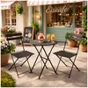 Gartentisch Basil Metall rund klappbar Schwarz Produktbild-Vorschau 4