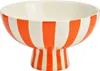 Dekoschale bunt gestreift, orange weiß in Ø 17x10 cm Produktbild-Vorschau 1
