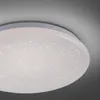 A close-up view of a white LED ceiling light with a starry sky effect. Produktbild-Vorschau