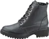 A black leather boot on a white background. Anteprima dell’immagine prodotto