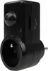 A black motion sensor plug adapter with a European socket. Náhled obrázku produktu
