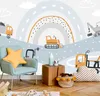 Muralo Vlies Fototapete für Kinder REGENBOGEN Fahrzeuge Produktbild-Vorschau 5