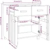vidaXL Príborník HAMAR Light Grey 79x40x80 cm Masívne Náhľad obrázku produktu 7