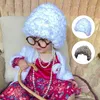 Winter Kinder Perücke Kappe Kleine Oma Lockiges Haar Hut Produktbild-Vorschau 2